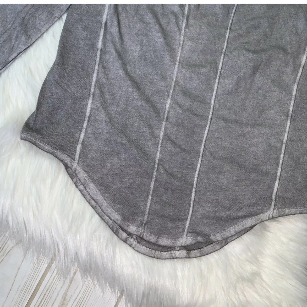 Helmut Lang Chalk Grey Jersey Seam Top - Picture 8 of 8